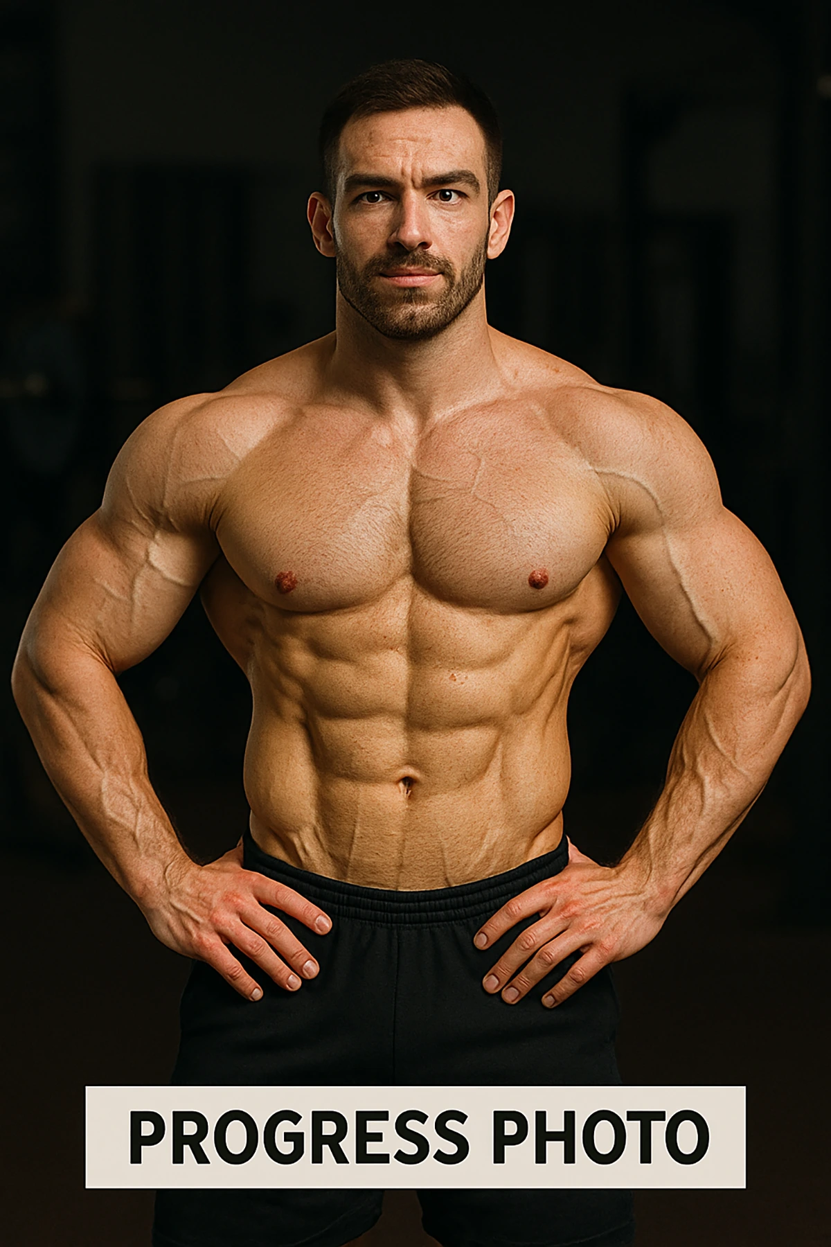 User progress photo showing increased muscle mass and vascularity after a dianabol cycle